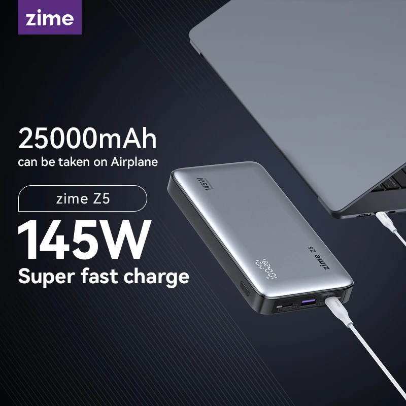 Power Bank 25000mAh 145W 100W Self-Charging Digital Display QC3.0/PD3.0 For Macbook/iPhone/Samsung/Tablet