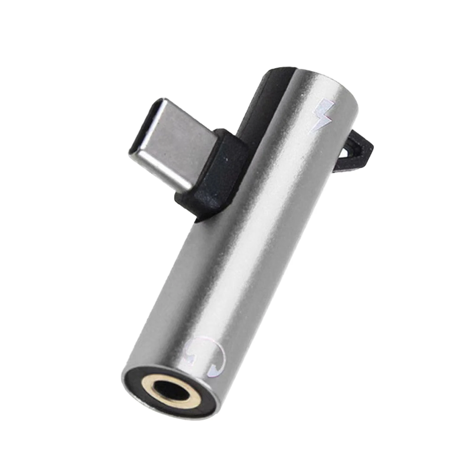 2 in 1 고속 충전 오디오 컨버터 휴대폰, USB C에서 3.5mm 플러그 플레이 헤드폰 잭 어댑터, 여성 가정 사무실 알루미늄 합금