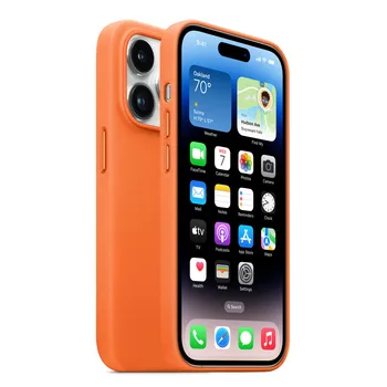 Leder MagSafe-Hülle für iPhone 14, 13, 12 Pro Max, 14 Plus – Kabellose Lade-Magnethülle
