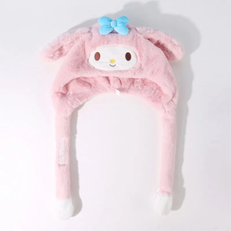 Kawaii Kuromi&Cinnamoroll&Melody Plush Hat Keep Warm Bunny Hat
