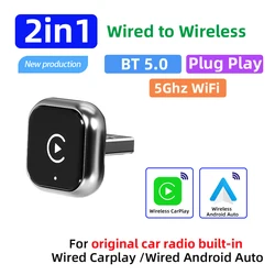Orange 2 - in - 1 Wireless CarPlay and Android Auto Smart Dongle Adapter (Black - New)