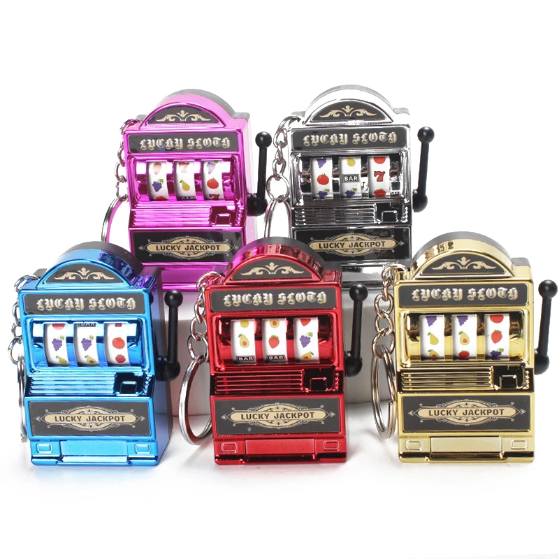 Nuovo Portachiavi Lucky Jackpot Vintage Fruit Slot Machine Giocattolo Antistress Portachiavi Divertente Creativo Portachiavi Per Auto Regalo Di Gioiel