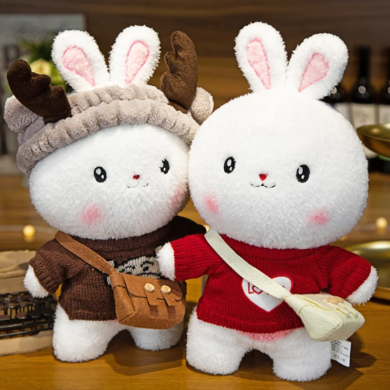 30cm Plush Rabbit Soft Toy Kawaii Stuffed Bunny Hug Cute Animal Doll 2023 New Hot Plush Toys for Kids Girls Boys Birthday Gifts