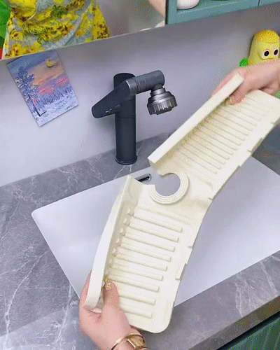 Protector contra salpicaduras para grifo, bandeja de drenaje, alfombrilla  absorbente lavable para baño y cocina, alfombrilla para fregadero