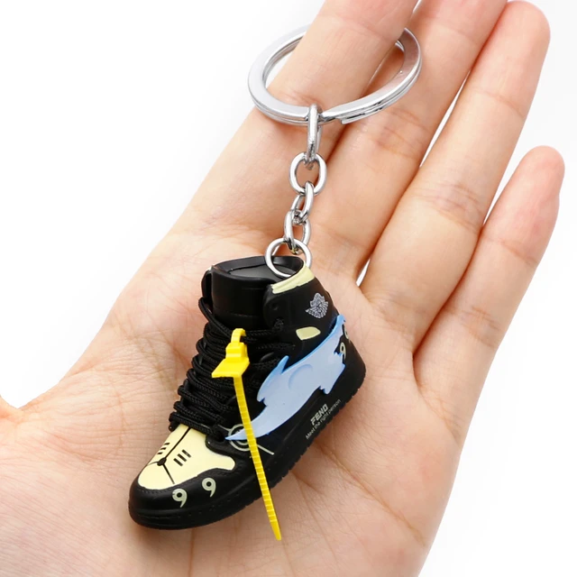 Delicate 3D mini sneaker key chain simulating interesting basketball shoe key  ring DIY finger skateboaa birthday present - AliExpress