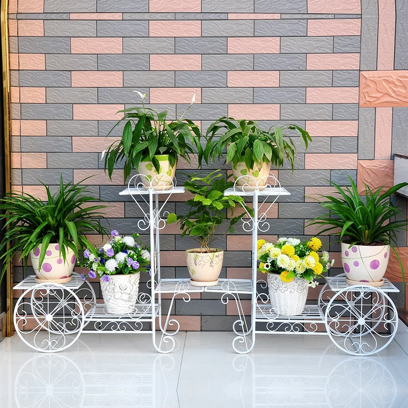 Flower Stand Iron Multi-layer Living Room Assembly Flower Stand Balcony Indoor Iron