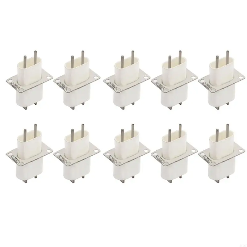 A0NC 10 PCS 4 Filament Pin Sockets Microwave Oven Magnetron Plug Socket Connectors Essential Replacement Microwave Oven
