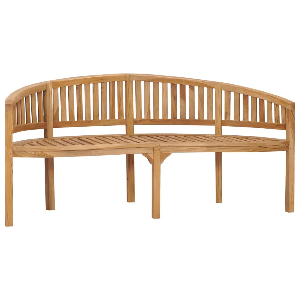 Patio Outdoor Bench Deck Outside Porch Furniture Balcony Lounge Home Decor Banana Bench 70.9