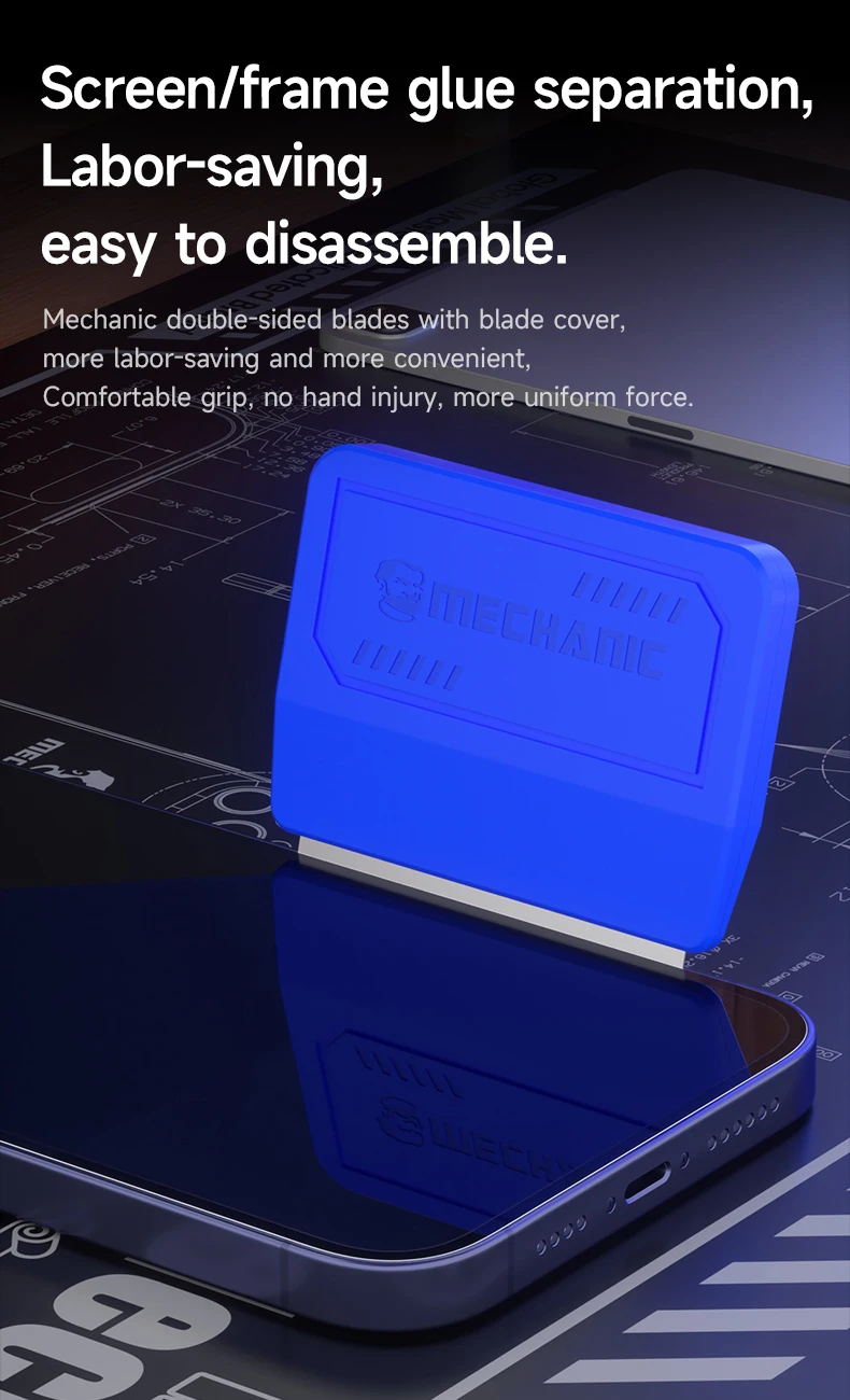 MECHANIC Mag-10 자석 블레이드 홀더 스테인리스 스틸 양면 블레이드 휴대폰 수리 화면 제거 도구 키트