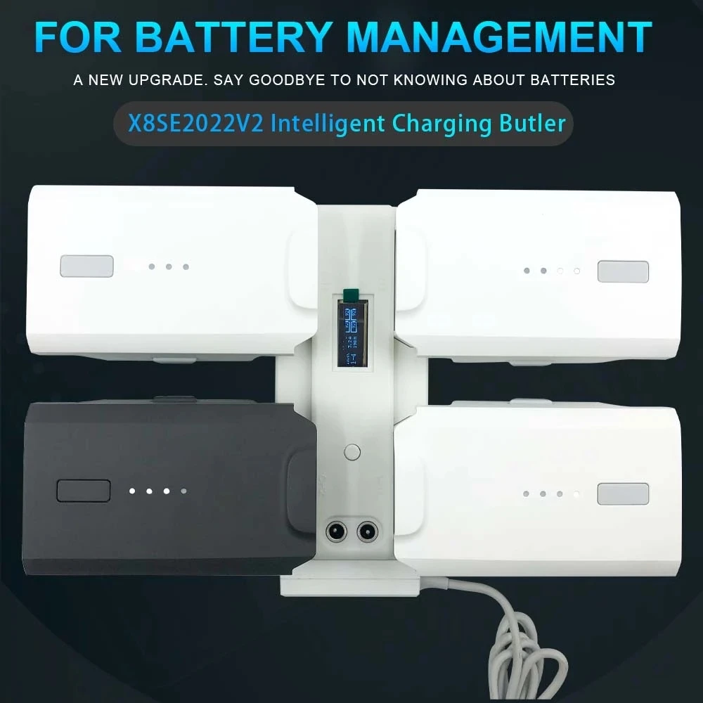 Drone Battery Charger X8SE Drone Smart Charging Manager Multi-Function Battery Maintenance Displayable Power for Fimi X8 SE V2