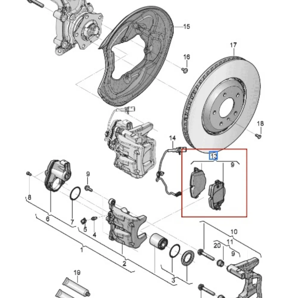 벤틀리 벤테이가 전후방 브레이크 패드 OEM 4M0698151AK 4M0698451C