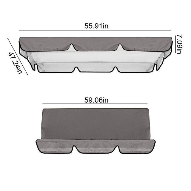 Vízálló Lengő Ülés Burkolat Porálló Bútorok Fedele Csere Sunshade Függő Szék Lombkorona Szett Függőágy Kert - Image 6