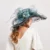 Flower Decor Wide Brim Organza Hat Thin Elegant Sun Cap Fashion Accessories 2