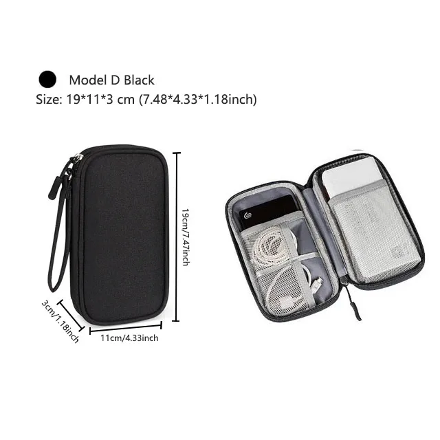 Portable Waterproof Digital Accessories Organizer and Travel Cable Bag