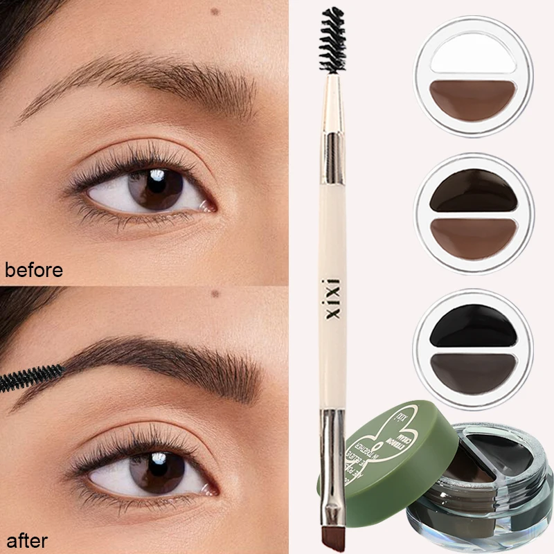 

Black Brown Eyebrow Cream Gel Waterproof Long Lasting Wild Eyebrow Styling Soap Brush Brow Make-up Tools Enhancer Tint Cosmetics