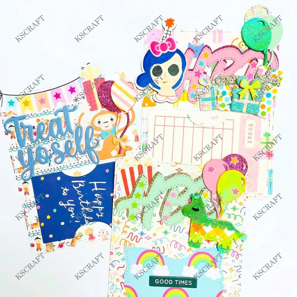 KSCRAFT 기프트 카드 홀더 DIY Scrapbooking 장식 엠보싱 DIY 종이 카드를위한 다이 스텐실 절단