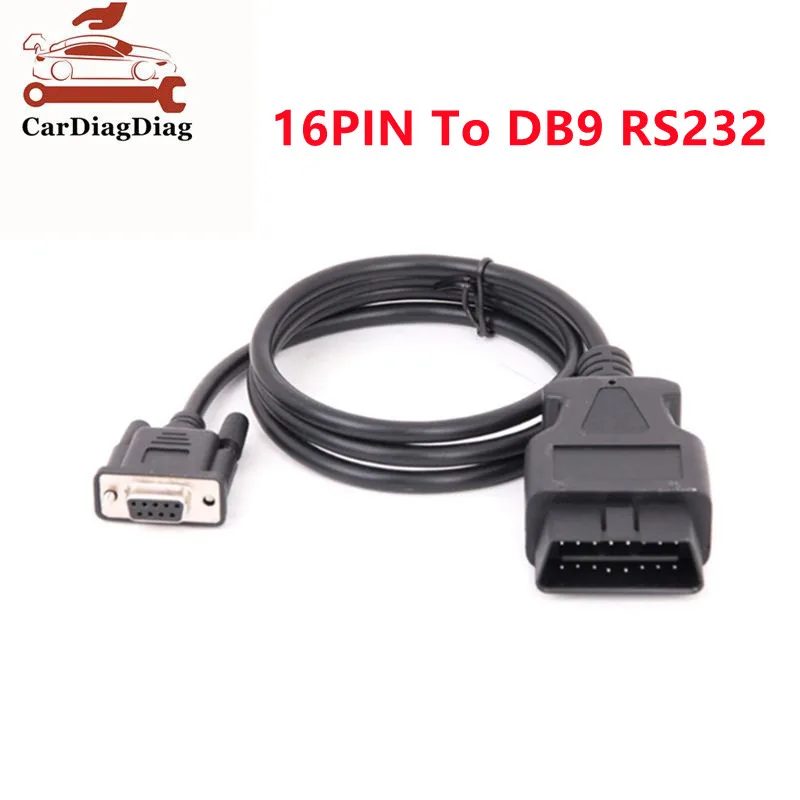 

OBD 16Pin To DB9 RS232 Serial Port Extension Line Male 16 Pin DB 9pin Obd2 Connector 9 Pin Female Car Obd 2 Cable Adapter Best