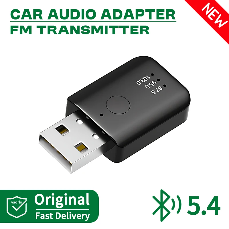 Premium Bluetooth FM Transmitter with Mic for Hands-Free Calls & Wireless Audio Streaming