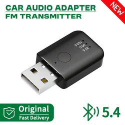 Premium Bluetooth FM Transmitter with Mic for Hands - Free Calls & Wireless Audio Streaming (Bluetooth 5.4)