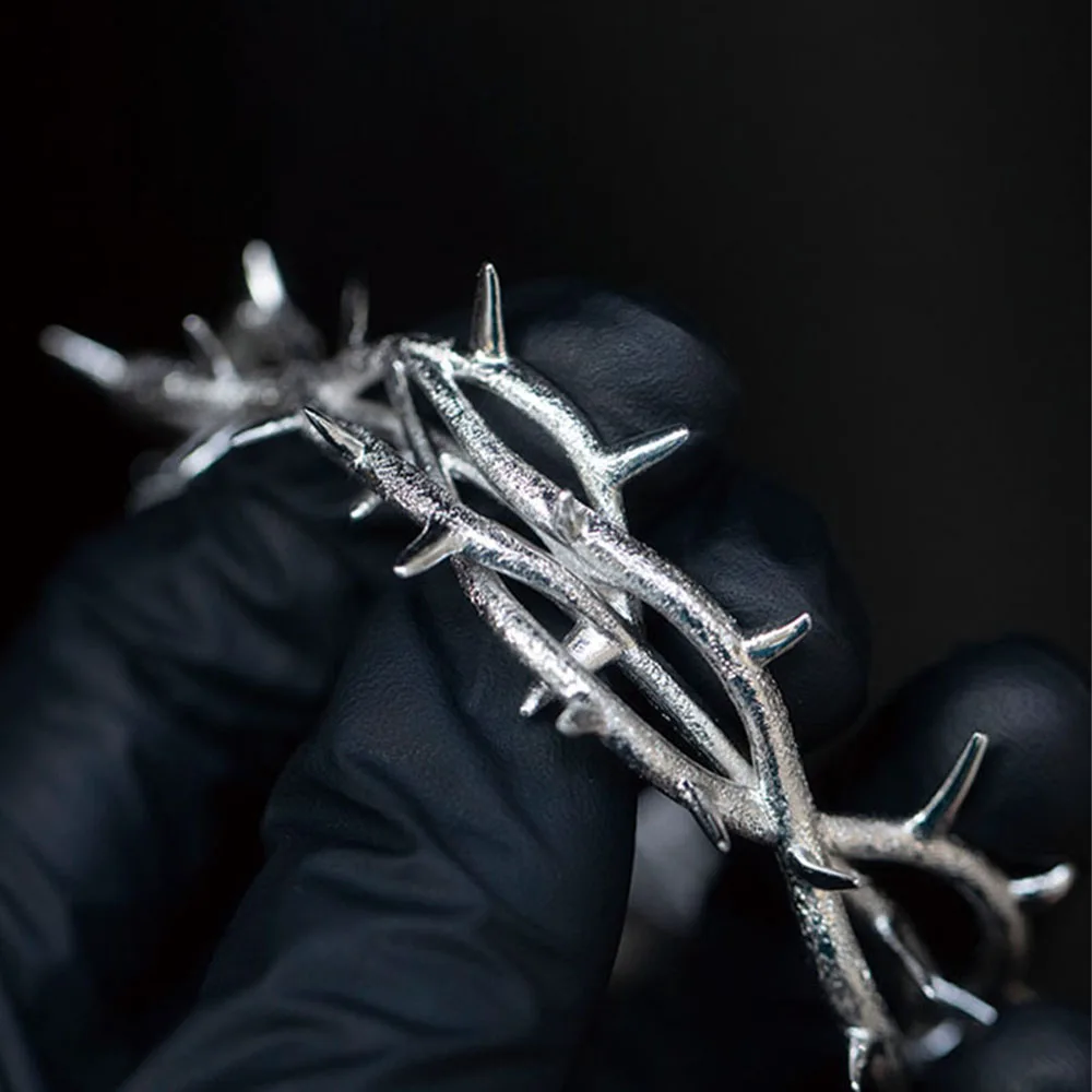 Thorns Bracelet Personality Punk Bangles for Men Women Horn Prickle Chain Bracelet Unisex Jewelry Accessories Gift