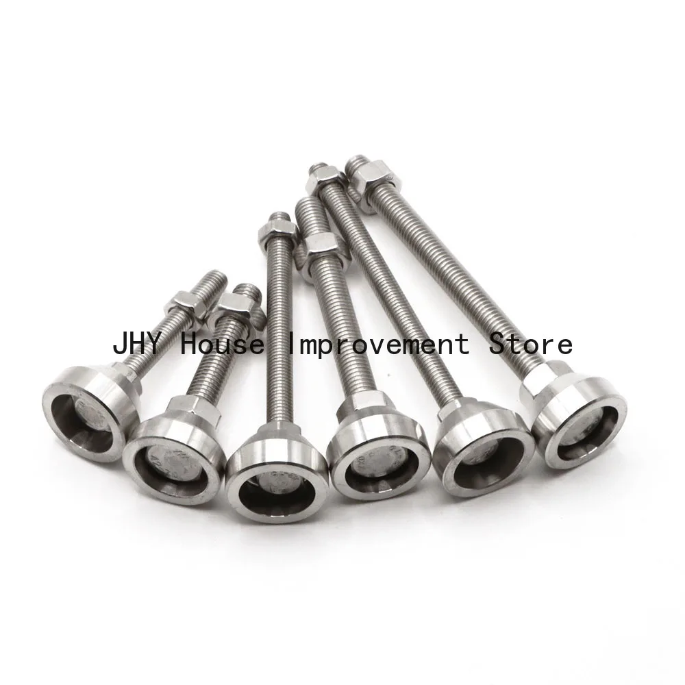 4Pcs 조정 가능한 피트 컵 직경 30mm 304 스테인레스 스틸 산업용/가구 밸런..