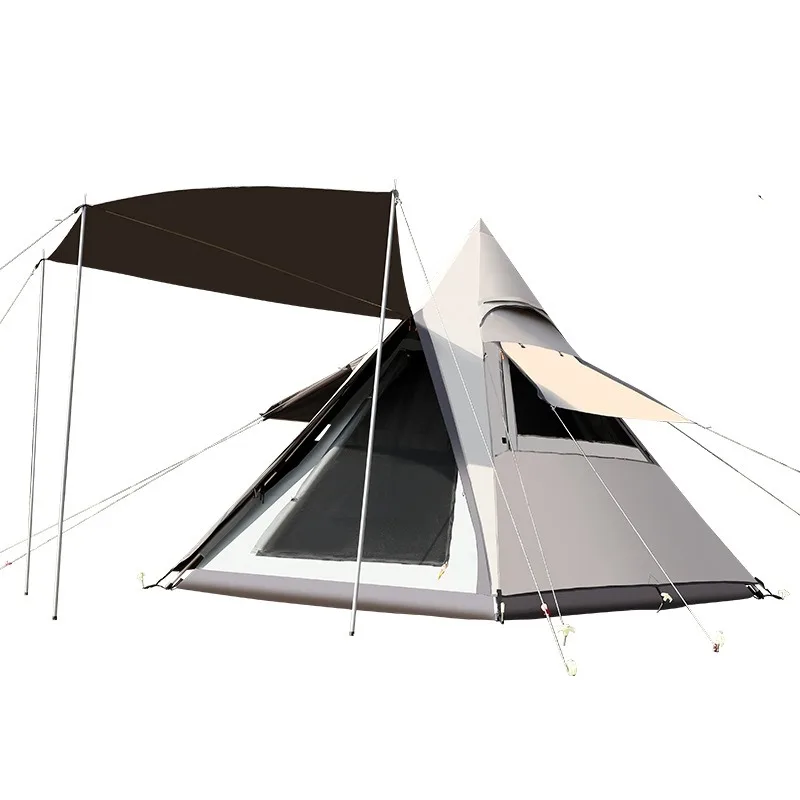 

Pyramid Tent Fishing for 4 People Tourist Camping with Free Shipping Waterproof Windbreaker Shelter Beach Tent