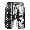 American Flag Gun Weapons Graphic Shorts Pants 3D Printing Hip Hop y2k Board Shorts Summer Hawaii Swimsuit Cool Surf Swim Trunks 6