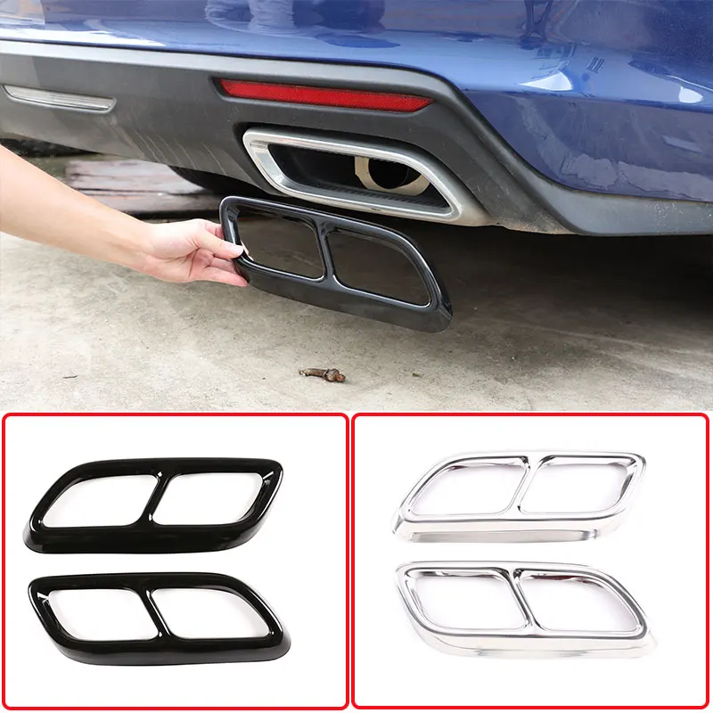 

For Cadillac XT4 XT5 XT6 CT4 CT5 2016-2023stainless steel car tail throat exhaust pipe muffler cover sticker car accessories