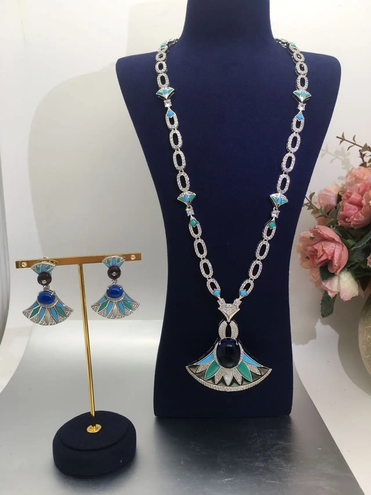 Hybrid African CZ Wedding Jewelry Set main image 1