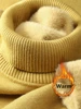 Sweater For Women Winter Thicken Turtleneck Slim Knit Pullover New Warm Plush Velvet Lined Knitwear Jumper Tops Casual Poleras 1