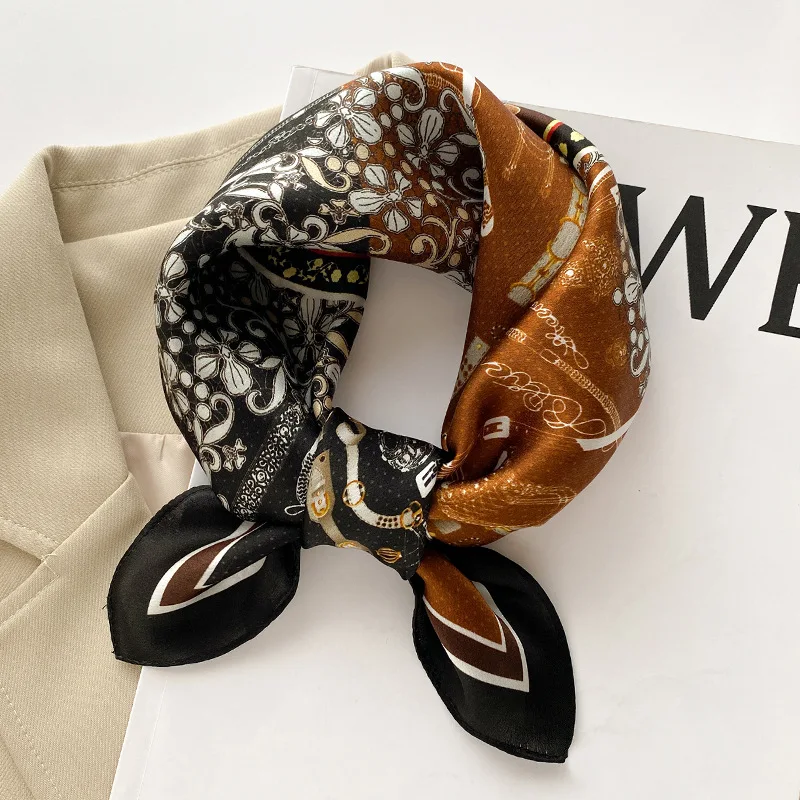 New Luxury Design Silk Skinny Scarf Women Headband Bandana Hair Bands  Ribbon Neck Tie Ladies Wrist Wraps Foulard 2022 Turban - Silk Scarves -  AliExpress