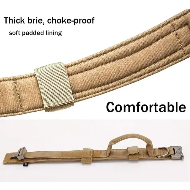 Outdoor Sports Style Tactical Dog Collar Usable Collar For Medium To Large Dogs With Traction Capability for Dog Training 5