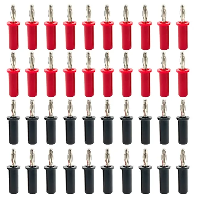40PCS/4mm Banana Plug Electrical Connector Adaptor Male Female Jack For Speaker Test Probes Converter 1