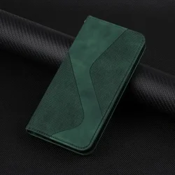Premium Magnetic Leather Flip Book Wallet Case for Honor 70 Pro Plus (Green)