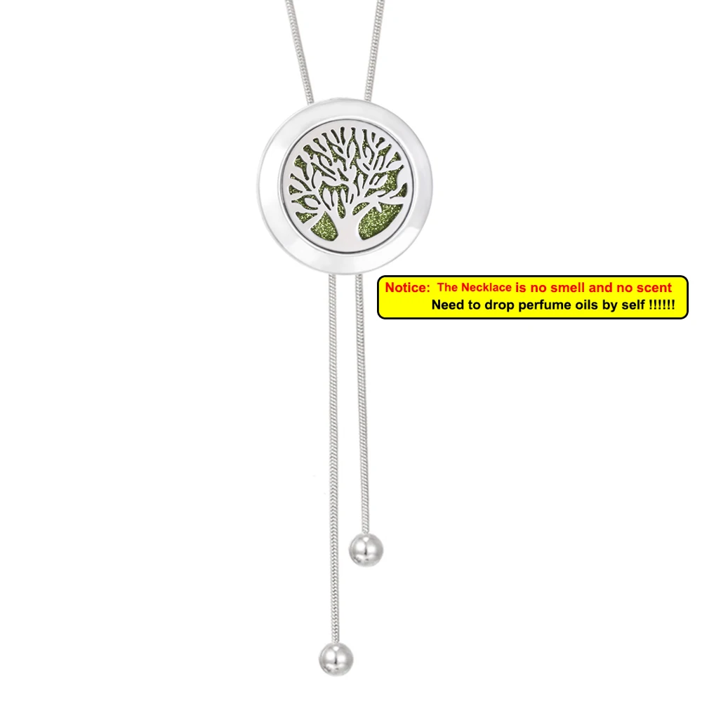 Elegant Long Tassel Aromatherapy Necklace with Essential Oil Diffuser Pendant