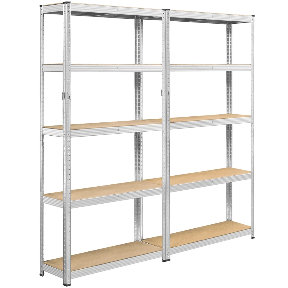 

Smile Mart 2PCS 5 Tiers Adjustable Storage Shelf Units for Garage, Silver