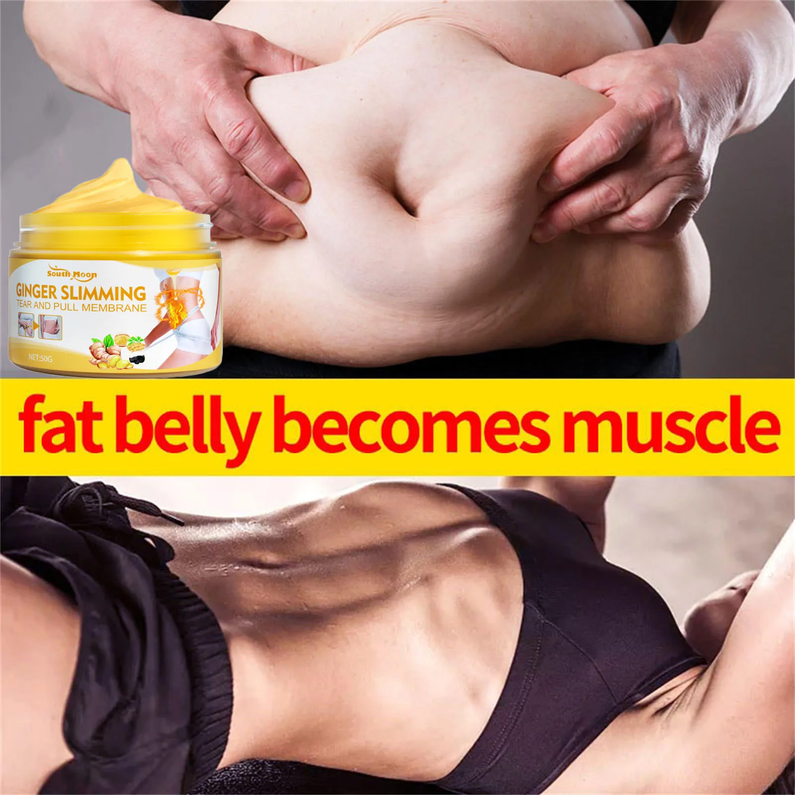 

Effective Ginger Slimming Cream Remove Cellulite Fast Belly Fat Burning Massage Lift Tighten Firming Shaping Body Care Products