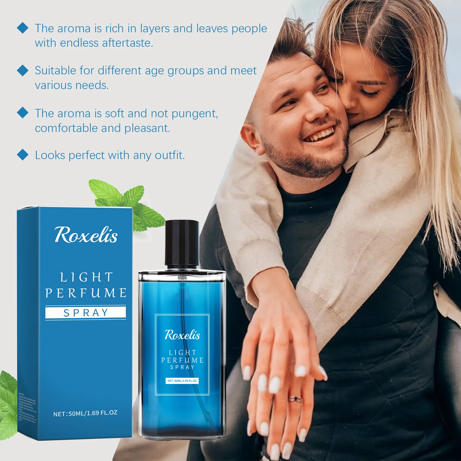 Cologne Perfume for Men Lasting Mint Fragrance Fresh Non