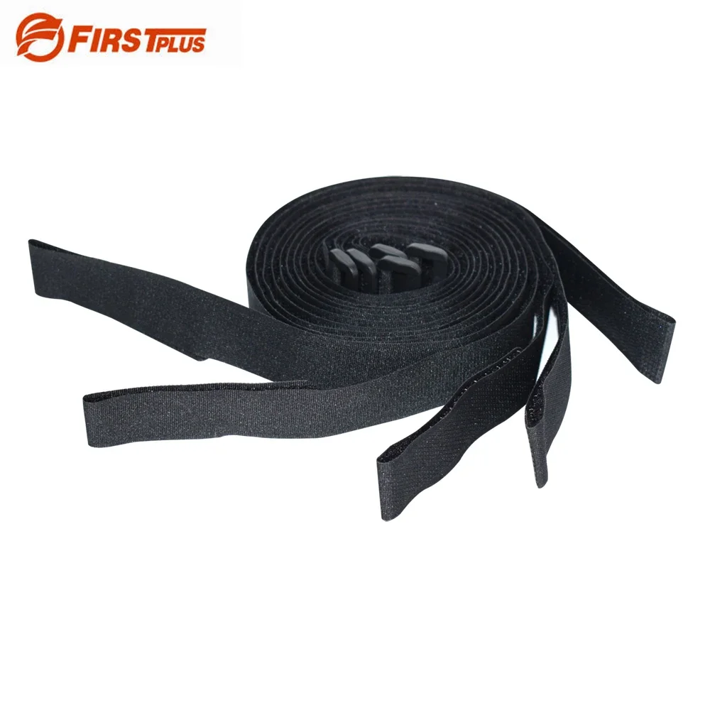 10 Pcs Black Nylon Rope Belt Cargo Luggage Fastener Straps With Self-adhesive Sticker For Outdoor Camping Bags Lashing Straps