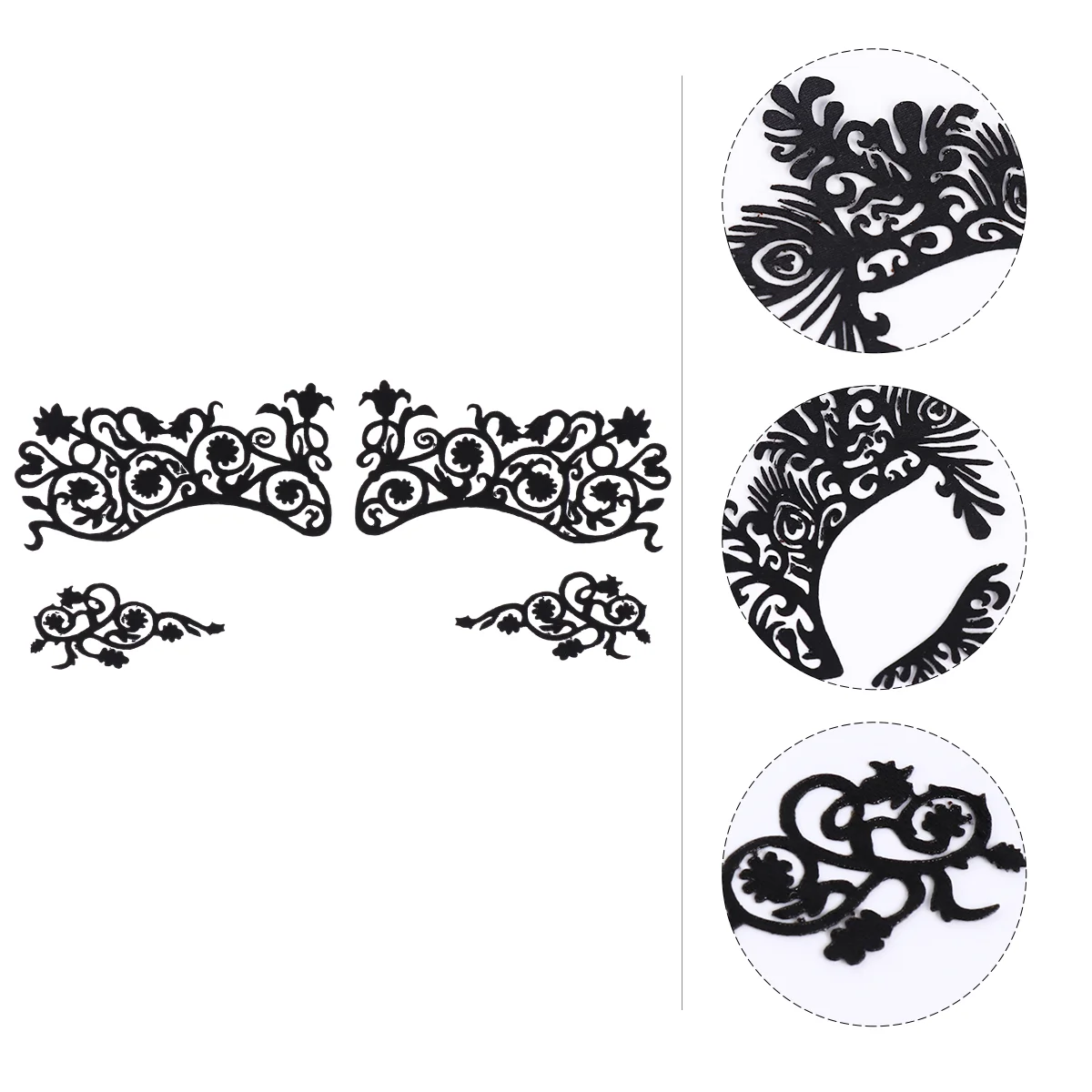 

5 Pairs Stickers Lace Eye Tattoos Eyeliner Decals Hollow Applique Makeup Eyeshadow Child