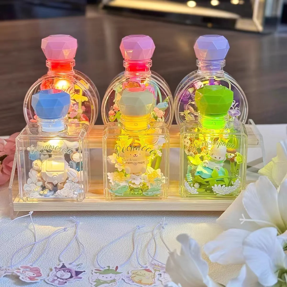 Sanrio Floral Surprise Building Block Ring with Lighting - Children’s Festival Gift Set