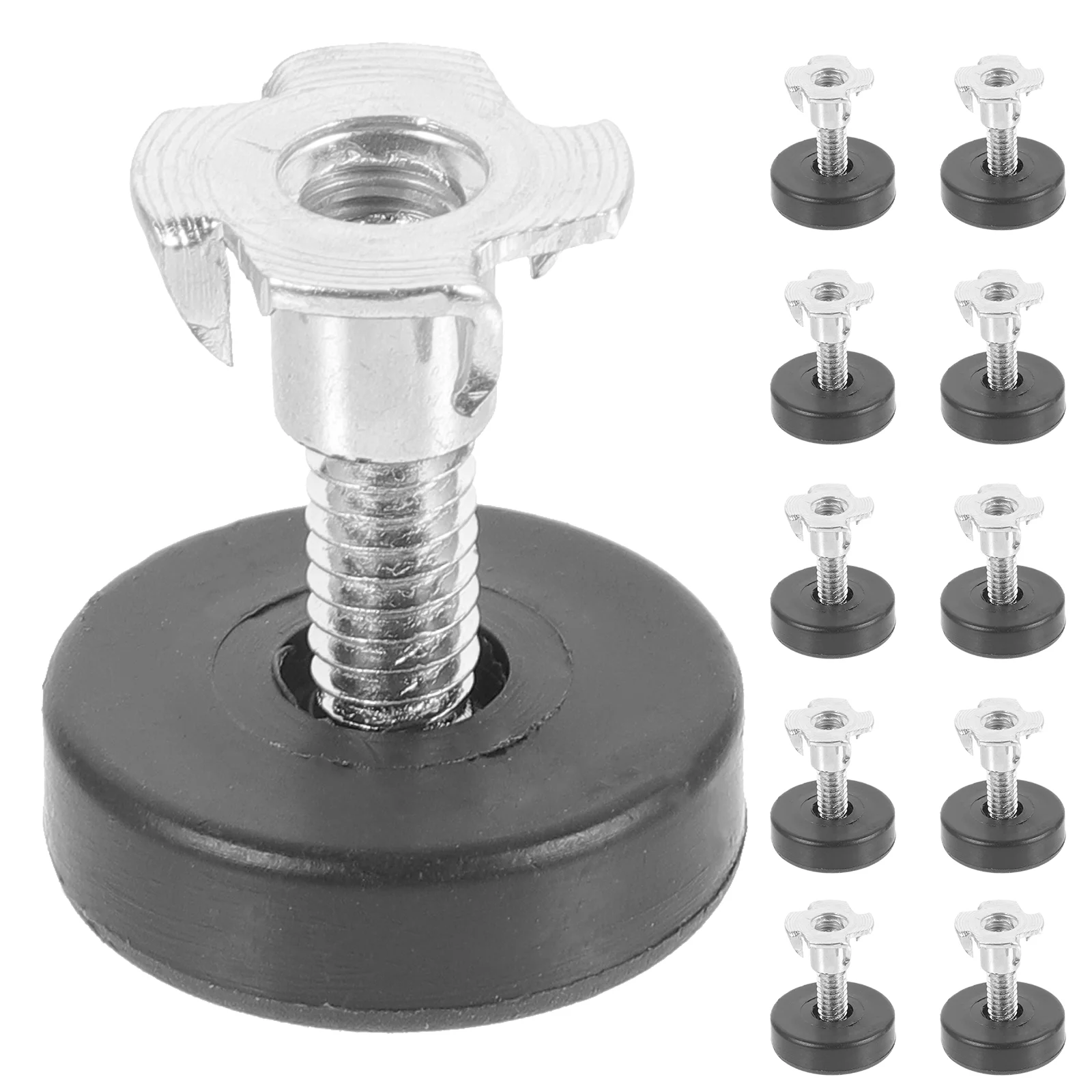 

12 Pcs Leveler Adjustable Sofa Furniture Balance Feet with Square Nut Threaded Work Pp Leveling