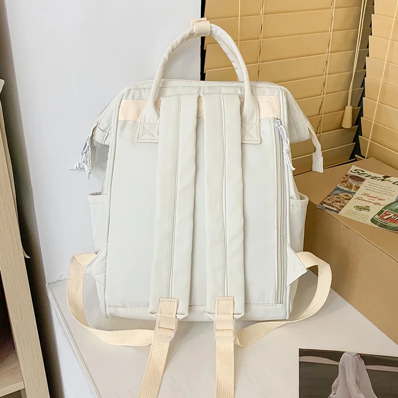 Trendy Female Yellow Laptop College Backpack Fashion Lady Kawaii Book Bag Cool Women Nylon Student Backpack Girl Cute School Bag 6