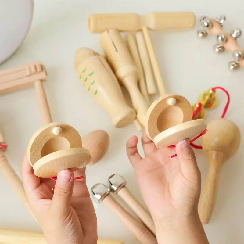 Musical Instruments For Baby 1 2 3 Years Montessori Wooden Toys Child Game Interactive Music Educational