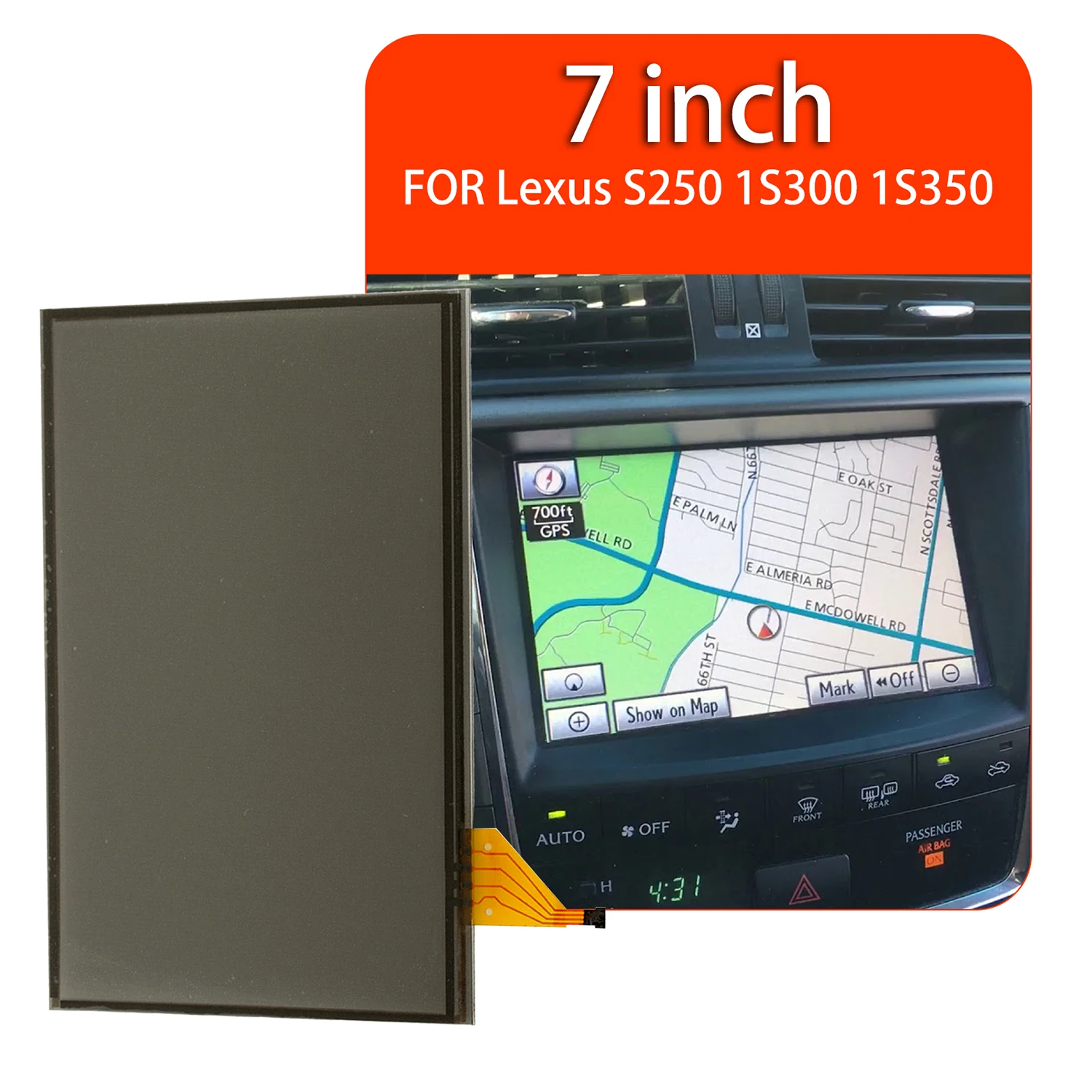 LCD ׼ ġ ũ,  IS250, IS300, IS350  ġ ũ, LTA070B511F, LTA070B510F, , 7.3 ġ, 4 , 1PC