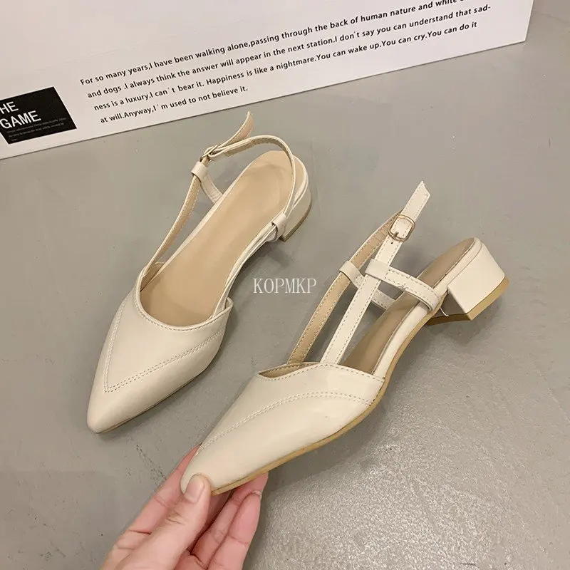 Moda Donna Scarpe Col Tacco Alto Ufficio Sandali In Metallo Elegante Punta A Punta Slingbacks Tacchi Donna Sandale Femme Eté 2023 Luxe
