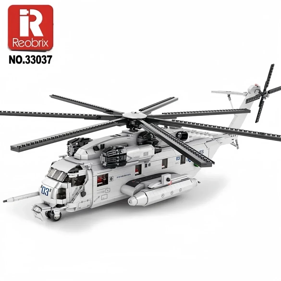 

Military Air Weapons Series CH-53E Super Stallion Helicoptes MOC Building Block Transport Airplane Model Diy Bricks Toy Kid Gift