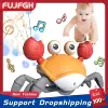 Dancing Crab Run Away Toy for Babies Crawling Interactive Escape Crabs Sensing Toys Baby Birthday Gifts with Music Toddle Box 1