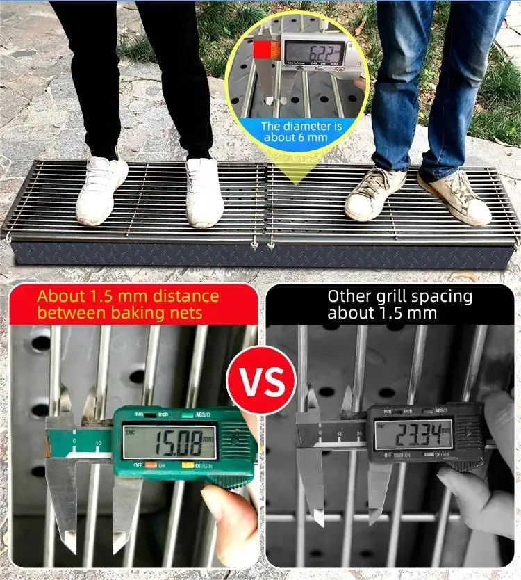 Description Picture 6 of item150cm Long Outdoor Garden Large Gas And Charcoal Grill Combo Smokeless Barbecue BBq Commercial Grill Charcoal Bbq