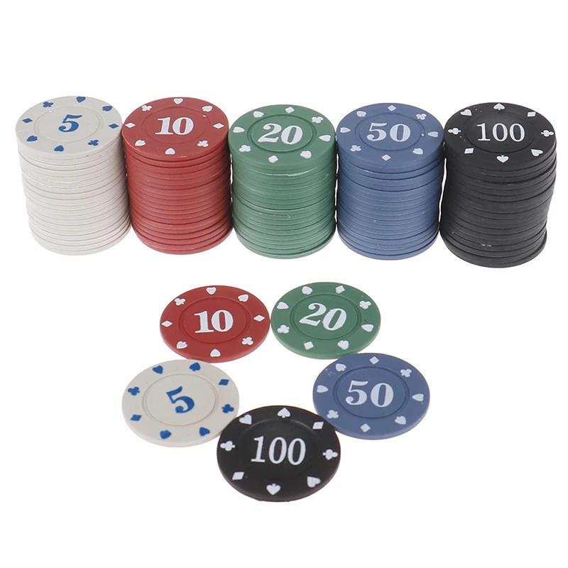20pcs Poker Chips Board Game Recreation Money Set Professional Round